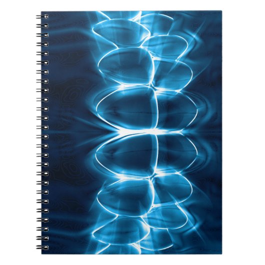 Blue Glowing Zähne Bite Dentin Notebook Notizblock (Vorderseite)