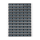 Blue Glows Angel Wings auf schwarzem Hintergrund (Bogen)