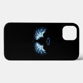 Blue Glows Angel Wings auf schwarzem Hintergrund Case-Mate iPhone Hülle (Rückseite (Horizontal))