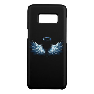 Blue Glows Angel Wings auf schwarzem Hintergrund Case-Mate Samsung Galaxy S8 Hülle