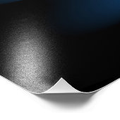 Blue Glows Angel Wings auf schwarzem Hintergrund Fotodruck (Ecke)