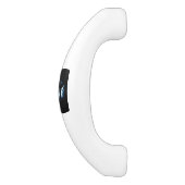 Blue Glows Angel Wings auf schwarzem Hintergrund Keramik Schrankknauf (Seitenansicht)