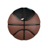 Blue Glows Angel Wings auf schwarzem Hintergrund Mini Basketball (Rechts)