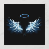 Blue Glows Angel Wings auf schwarzem Hintergrund Programm (Vorderseite)