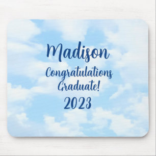 Blue Glückwunschs Abschluss Individuelle Name und Mousepad