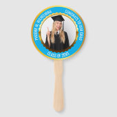 Blue Glückwunschs zu unserem Grad Foto Class 2025 Fächer (Rückseite)