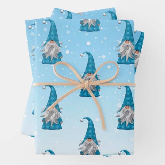 Blue Gnome Geschenkpapier Set (Beispiel)