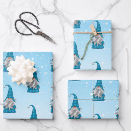 Blue Gnome Geschenkpapier Set