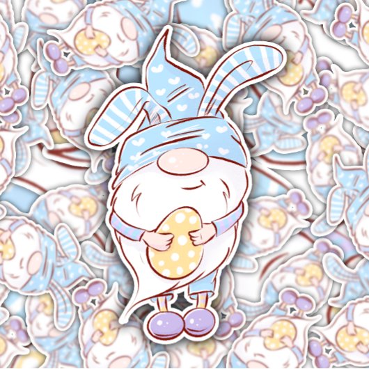 Blue Gnome Oaster Sticker | Die Aufkleber