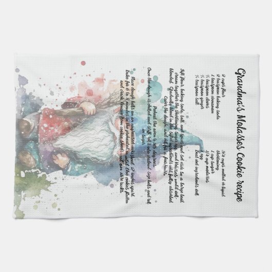 Blue Gnome Weihnachtsbaum Rezept Sake Geschirrtuch (Horizontal)