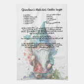 Blue Gnome Weihnachtsbaum Rezept Sake Geschirrtuch (Vertikal)