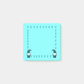 Blue Gnome with Mushrooms Post-it Klebezettel (Vorderseite)