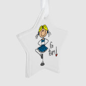 Blue Go Team Cheerleader Ornament (Vorderseite)