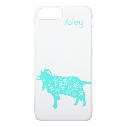 Blue Goat Chinese Zodiac personalisierter Fall Case-Mate iPhone Hülle (Rückseite)