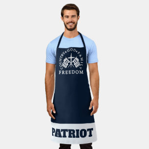 Blue God Family Country Freedom Patriot Schürze