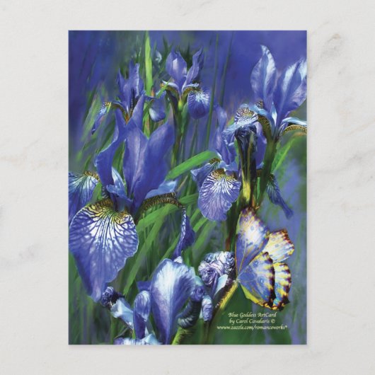 Blue Goddess Art Postcard Postkarte (Vorderseite)