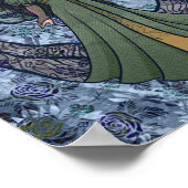 Blue Goddess Woods Pagan Art Goddesses Poster (Ecke)