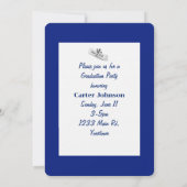 Blue & Gold 2025 Abschluss in Spotlight Einladung (Rückseite)