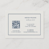 Blue Gold 3 D Blume Visitenkarte (Rückseite)