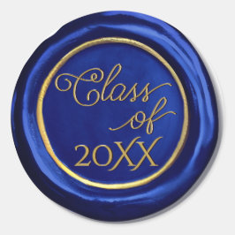 Blue Gold Abschluss Class Wax Siegel Stickers
