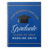 Blue Gold Abschluss Custom Class of 2023 Graduate Notizblock (Vorderseite)