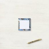 Blue Gold Abstrakte 3D-Effekt Personalisiert 3x3 Post-it Klebezettel (Auf Schreibtisch)