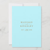 Blue Gold Abstrakte unglaubliche Haushaltshochzeit Einladung (Rückseite)