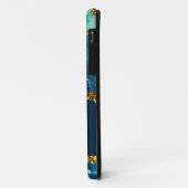 Blue & Gold Agate Geode Case-Mate iPhone Hülle (Hinten/Links)