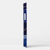 Blue & Gold Agate Modern Glam Minimal Chic Case-Ma Case-Mate iPhone Hülle (Rückseite / Rechts)