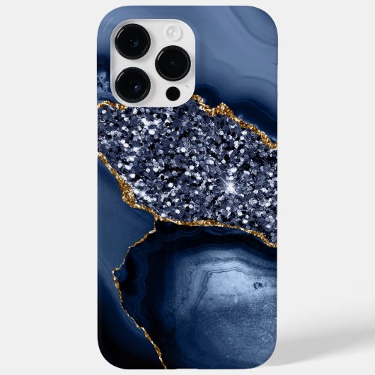 BLUE & GOLD AGATE PATTERN Case-Mate iPhone HÜLLE (Rückseite)