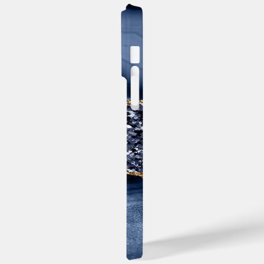 BLUE & GOLD AGATE PATTERN Case-Mate iPhone HÜLLE (Rückseite / Links)