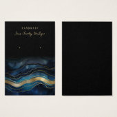 Blue Gold Agate Schmuckkarten sammeln (Vorne & Hinten)