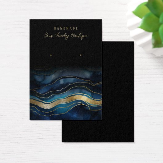 Blue Gold Agate Schmuckkarten sammeln (Schreibtisch)