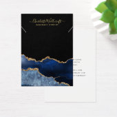 Blue Gold Agate Script Necklace Bracelet (Schreibtisch)