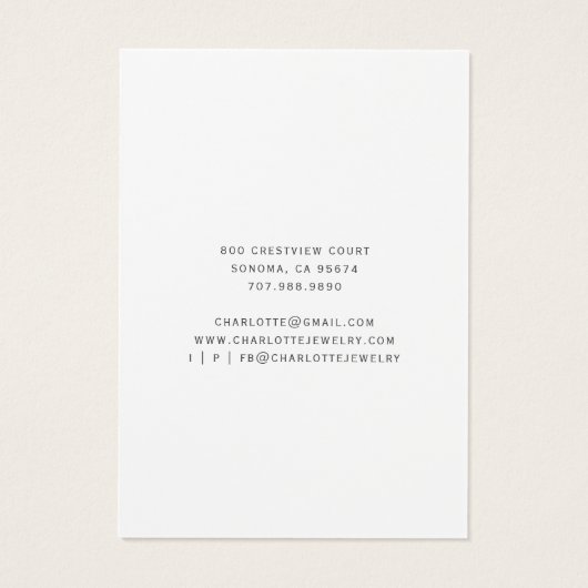 Blue Gold Agate Script Necklace Bracelet (Rückseite)