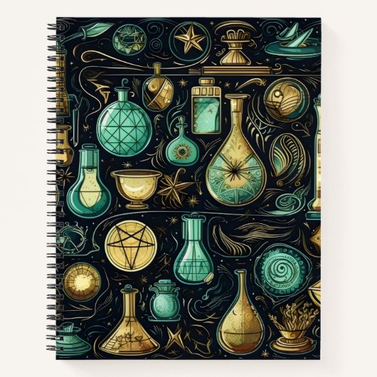 Blue Gold Alchemy Notizblock (Vorderseite)