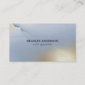 Blue Gold Alcohol Ink Business Card Visitenkarte (Vorderseite)