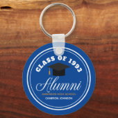 Blue Gold Alumni School Wiedersehen Personalisiert Schlüsselanhänger (Vorderseite)
