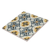Blue, Gold and Off White Ceramic Tile Fliese (Seite)