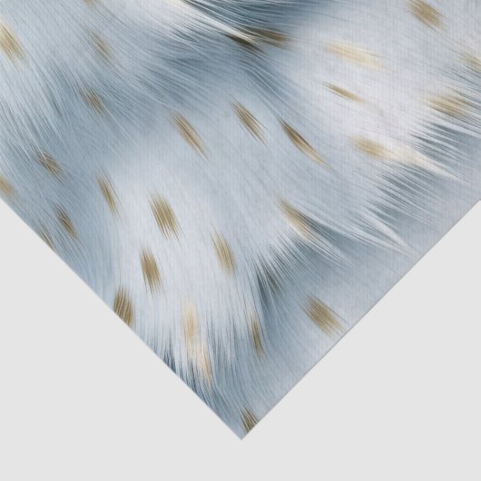 Blue Gold Animal Print Seidenpapier (Detail)