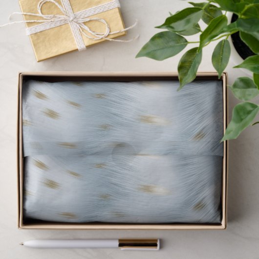 Blue Gold Animal Print Seidenpapier (Geschenk)