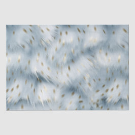 Blue Gold Animal Print Seidenpapier