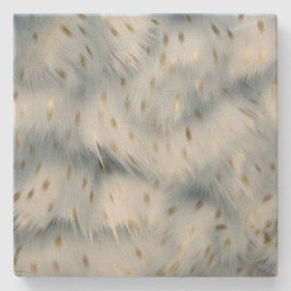 Blue Gold Animal Print Steinuntersetzer