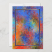 Blue Gold Aquarell 60. Geburtstagsessen Einladung (Rückseite)