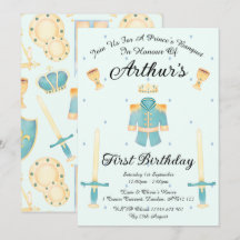 Blue & Gold Aquarell Little Prince Geburtstag