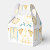 Blue & Gold Aquarell Little Prince Geburtstag Geschenkschachtel (Rückseite)