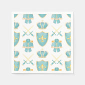 Blue & Gold Aquarell Little Prince Geburtstag Serviette (Vorderseite)