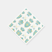 Blue & Gold Aquarell Little Prince Geburtstag Serviette (Ecke)