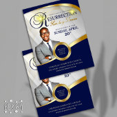 Blue & Gold Auferstehung Sonntag Kirche Flyer