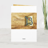 BLUE GOLD B SCHREIBEN MIT BLUME MONOGRAMM Geburtst Karte (Rückseite)